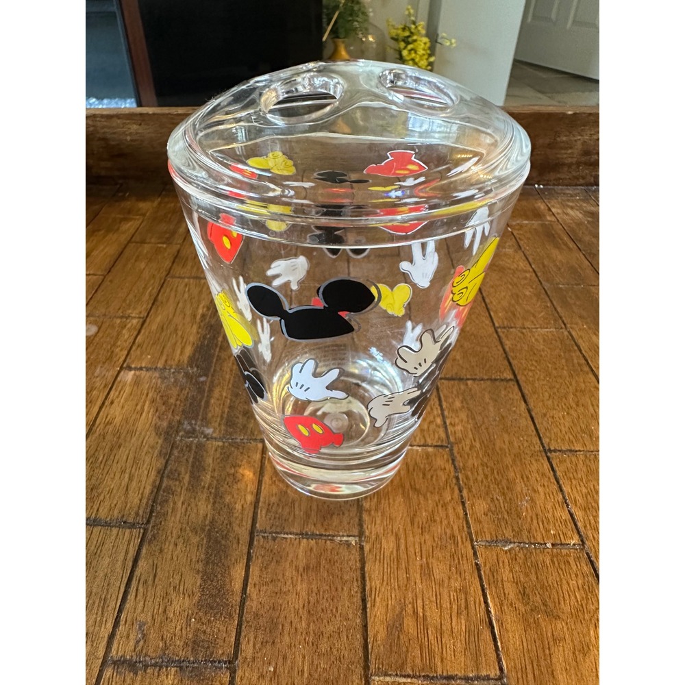 Disney Mickey Mouse Toothbrush Holder Clear‎ Bathroom Accessory 4 Slot